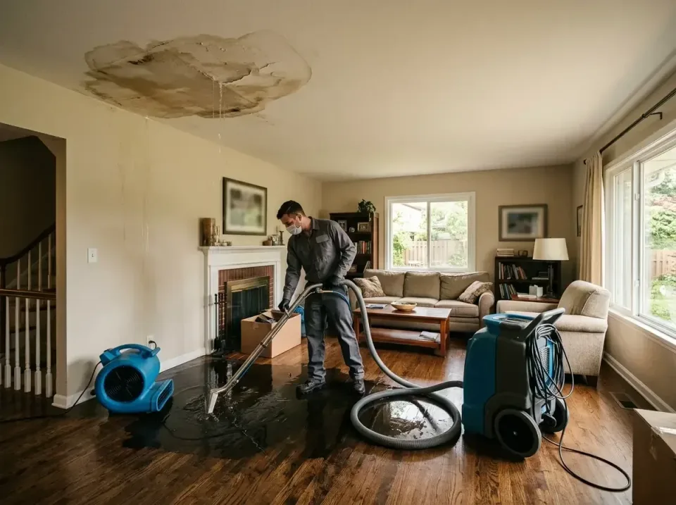 attic-pipe-burst-ceiling-drip-008 — frequently asked questions, Water Damage Restoration & Carpet Care in Manhattan, IL